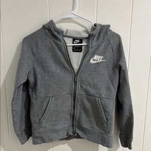 Nike Kids Charcoal Gray Zip-Up Hoodie